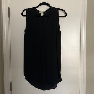 Black H&M Sheer V-Neck Tunic